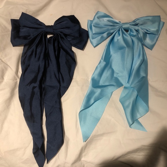 Bundle of 4 Hair bows/ribbon clips - Picture 1 of 8